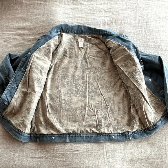 Vintage Denim and Toile Jacket - Picture 3 of 9